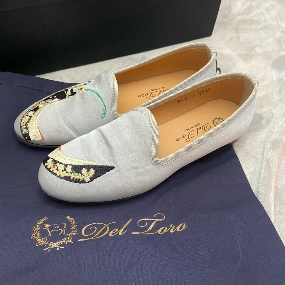 Del Toro x Vogue 125 special edition collaboration Satin Slippers Flats 6